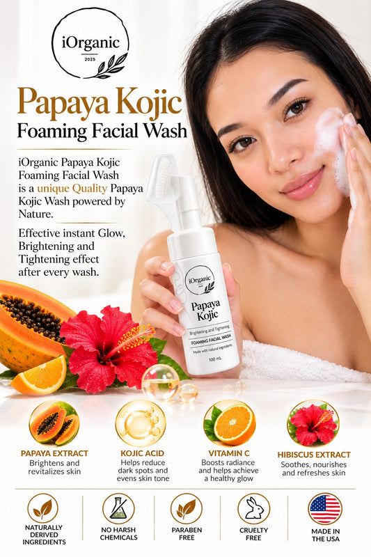 Revitalize Your Skin with Papaya Kojic Foaming Facial Wash & Silicone Brush