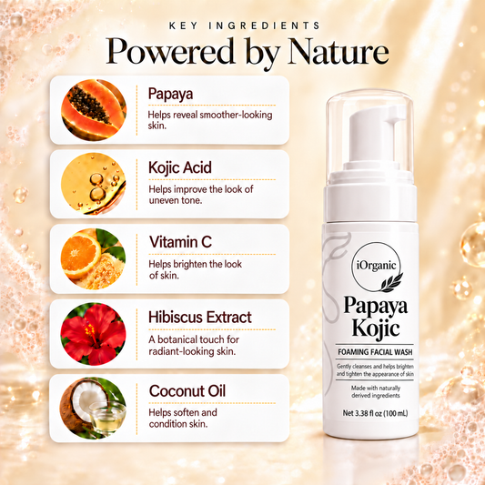 Unlock Radiance: Papaya Kojic Acid Foaming Facial Wash - 100ml