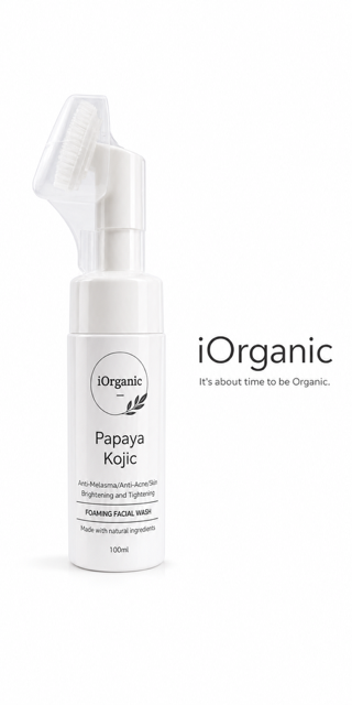 Papaya Kojic Foaming Facial Wash with Silicon Head Brush 100 ml