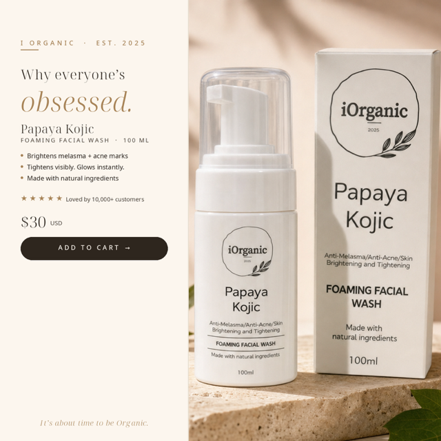 PAPAYA KOJIC ACID FOAMING FACIAL WASH 100ml